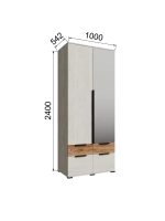 Шкаф для одежды Лилль дуб крафт табачный