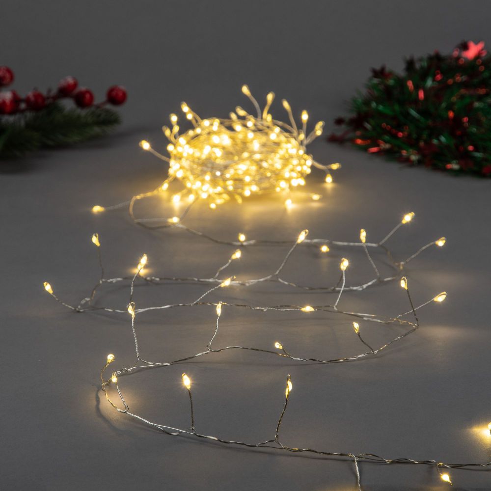 ULD-S1000-250-DTA WARM WHITE IP20 DEWDROP Гирлянда светодиодная Роса. 10м. 250 светодиодов. Теплый белый свет. Провод прозрачный. ТМ Uniel