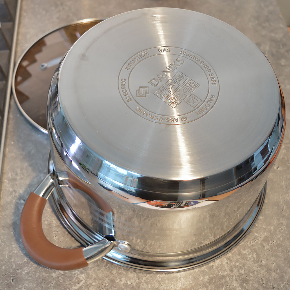 Кастрюля 3,8л нерж, индукция, "Daniks" Веллингтон GS-01415-20CA