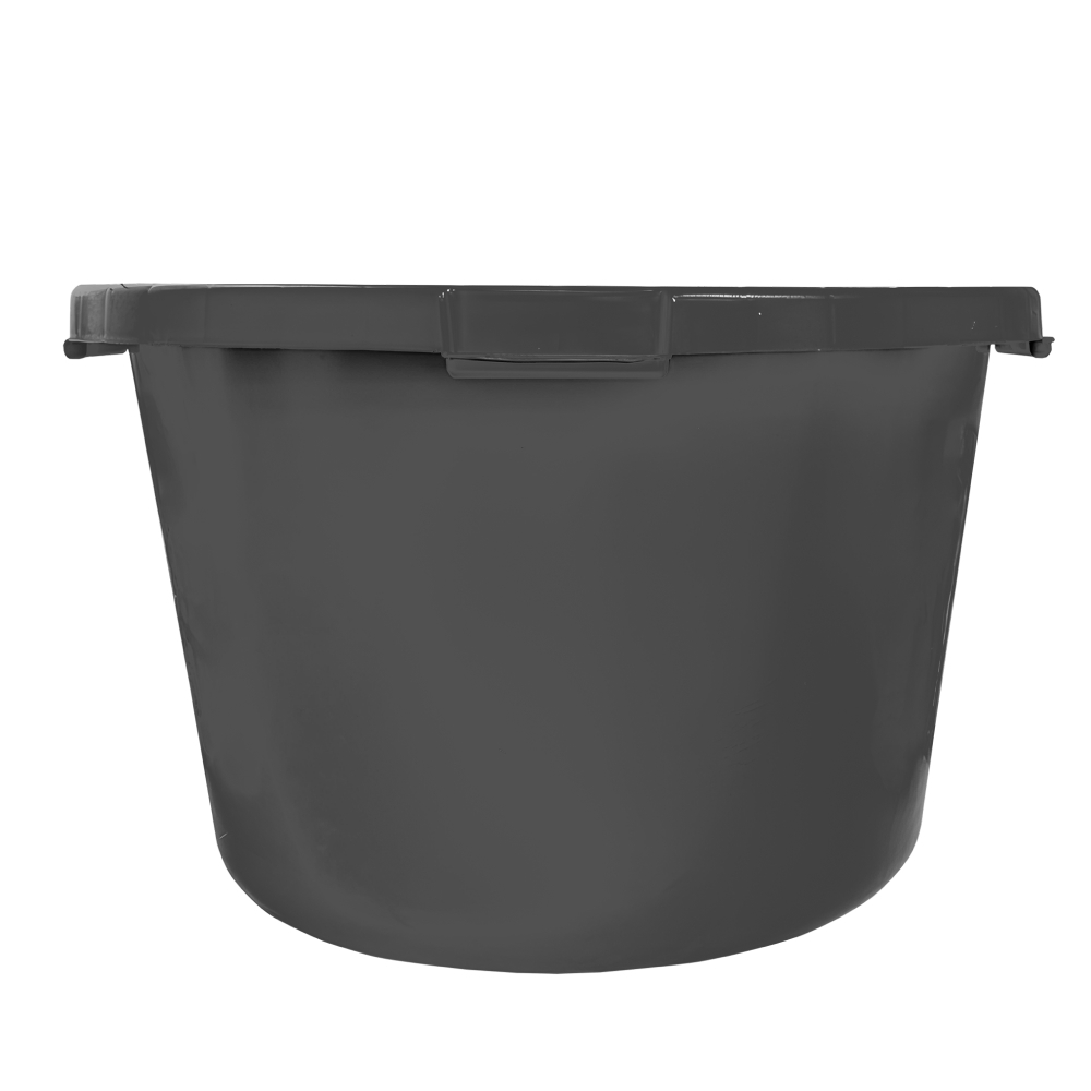 Таз строит.  круглый   40л  ударопрочный  пластик  серый   МОНТАЖНИК