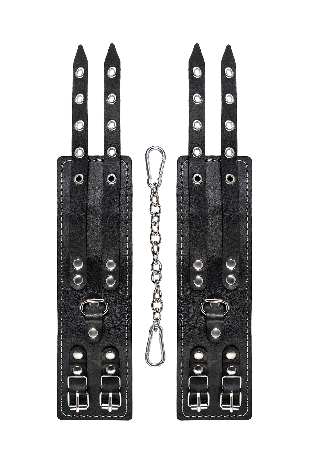 Оковы с двумя ремнями и красной подкладкой