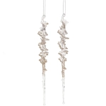 Подвеска «Кристальная сосулька» 26 см (набор 2 шт), Шампань