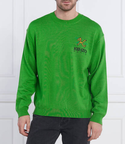 Хлопковый свитер Kenzo - зеленый(FC65PU3423LA)