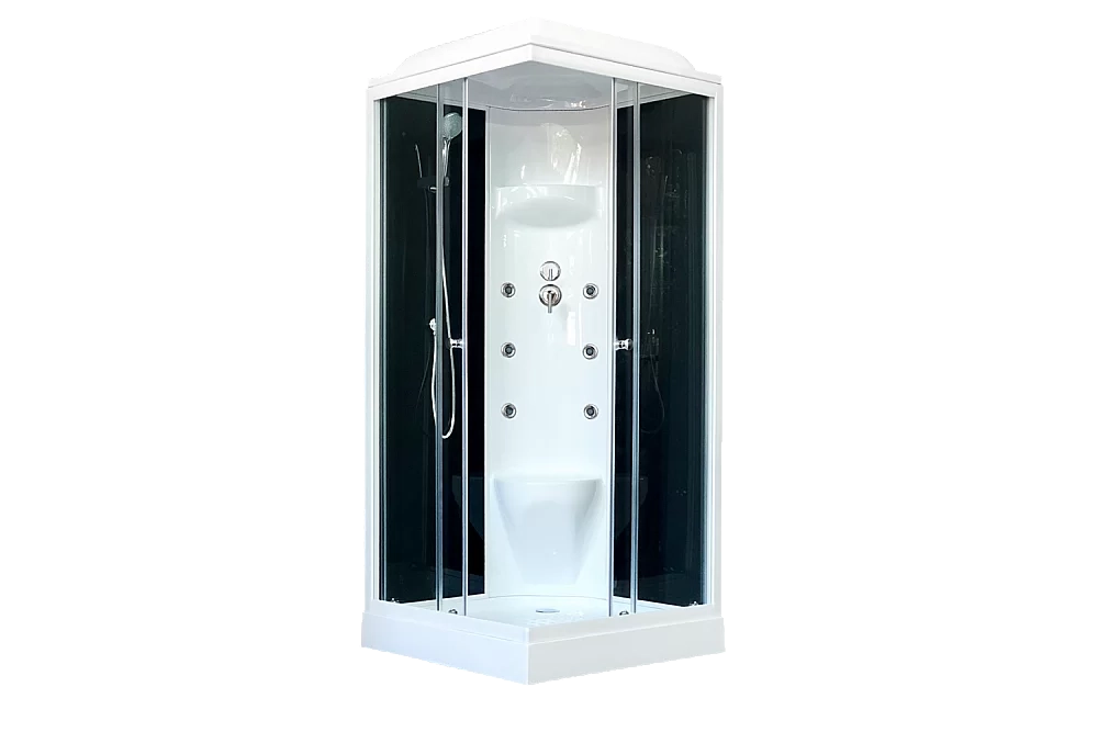 Душевая кабина Royal Bath RB90HP7-BT 90x90 профиль белый/стекло прозрачное