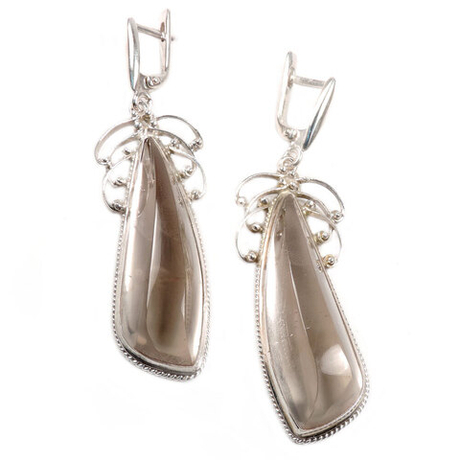 Серьги "Радом" раухтопаз