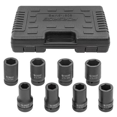Набор головок ударных глубоких 8пр. 1''(6-гран) (22,24,27,30,32,36,38,41) в кейсе Forsage F-8081-5MPB