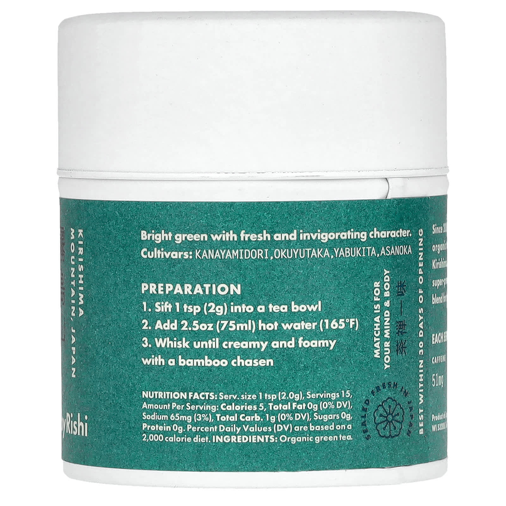 Rishi Tea, матча на каждый день, 30 г (1,05 унции)