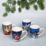 Кружка керамическая 350мл «Красота зимней ночи», микс рисунков