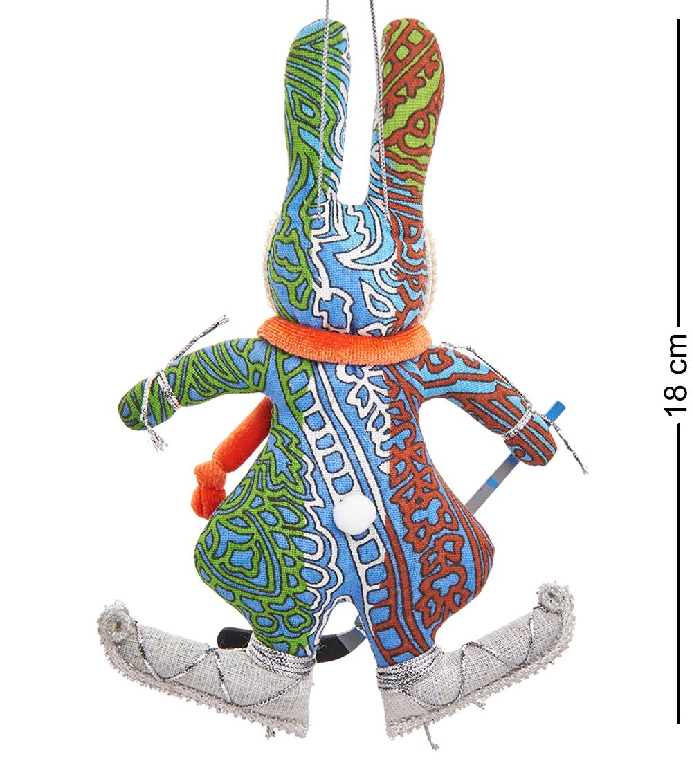 РусКукла RK-459/3 Кукла подвесная «Кролик-хоккеист»