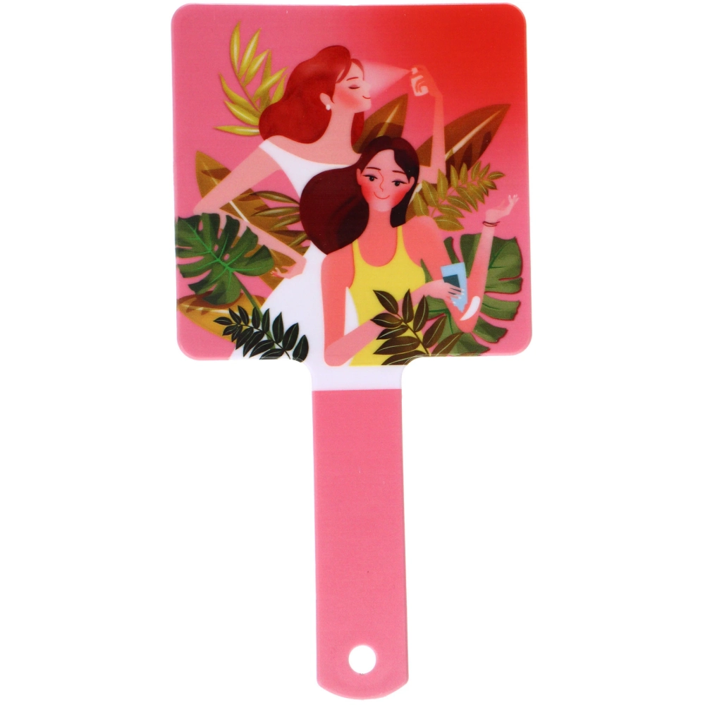 Зеркало косметическое «ИМАНИ - ЛАНТА», микс 4 дизайна, 23,4*12см (PVC подвес)