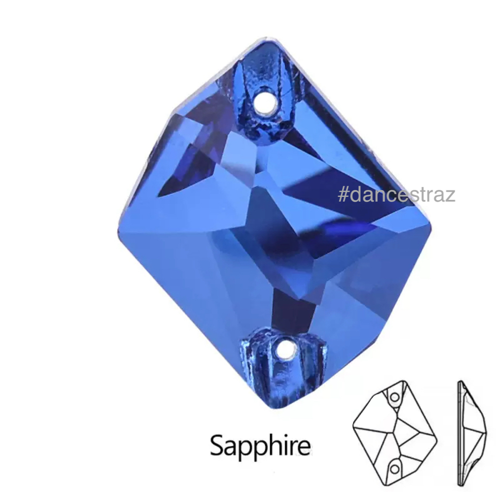 Стразы пришивные, Cosmic, Sapphire, 206, 13*17mm, (96 ea/pkg), 5A+, (F2)