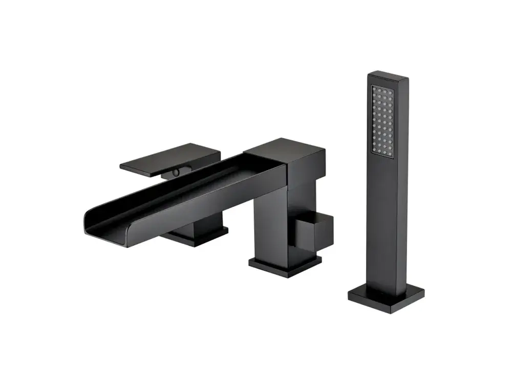 Смеситель на борт ванны RIMERO RM0808-3BL (Черный матовый)