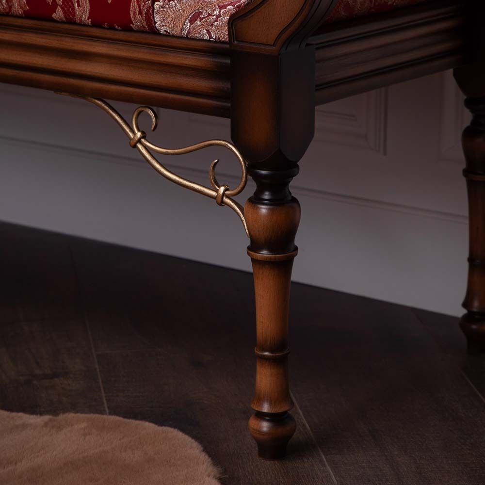 Банкетка Флоренция Премиум Орех(Д) Каледония Даймонд Черри Амбер