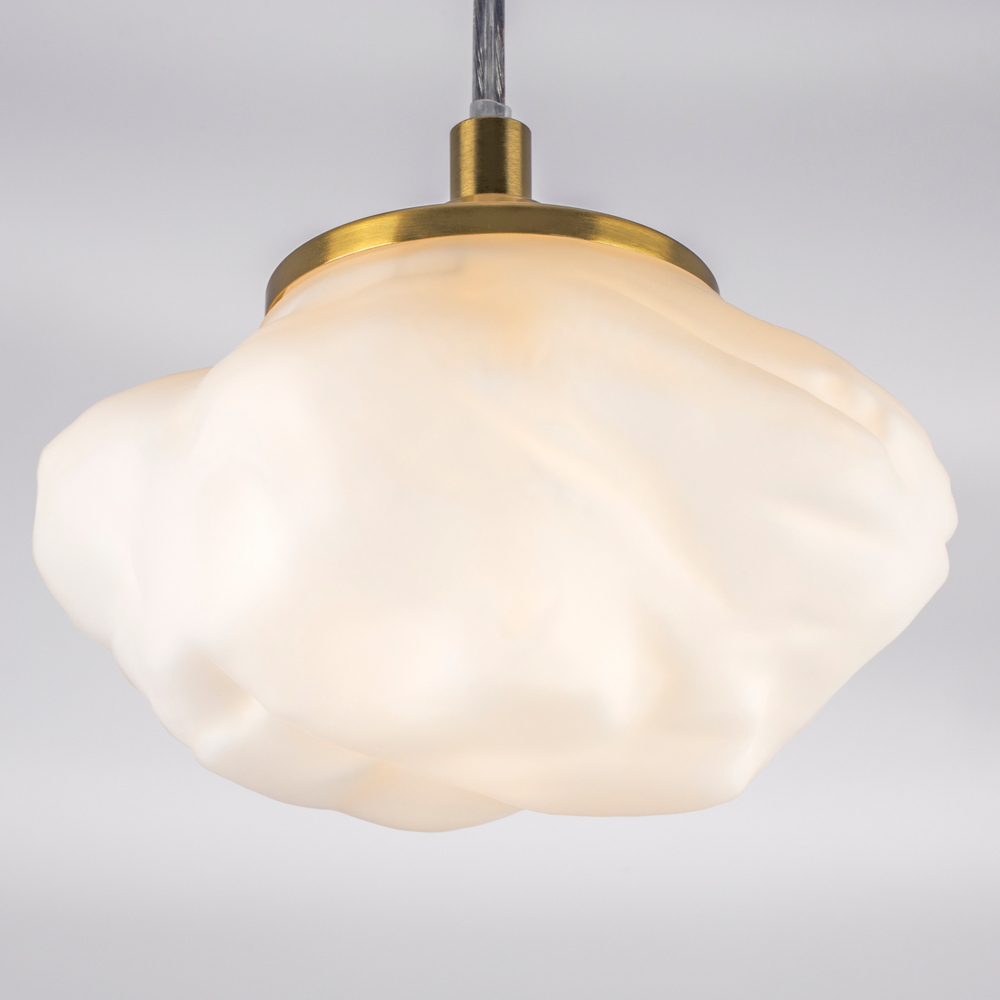 799033 Люстра (Подвес) MERINGE 1х6W (led) G9 ЛАТУНЬ/БЕЛЫЙ