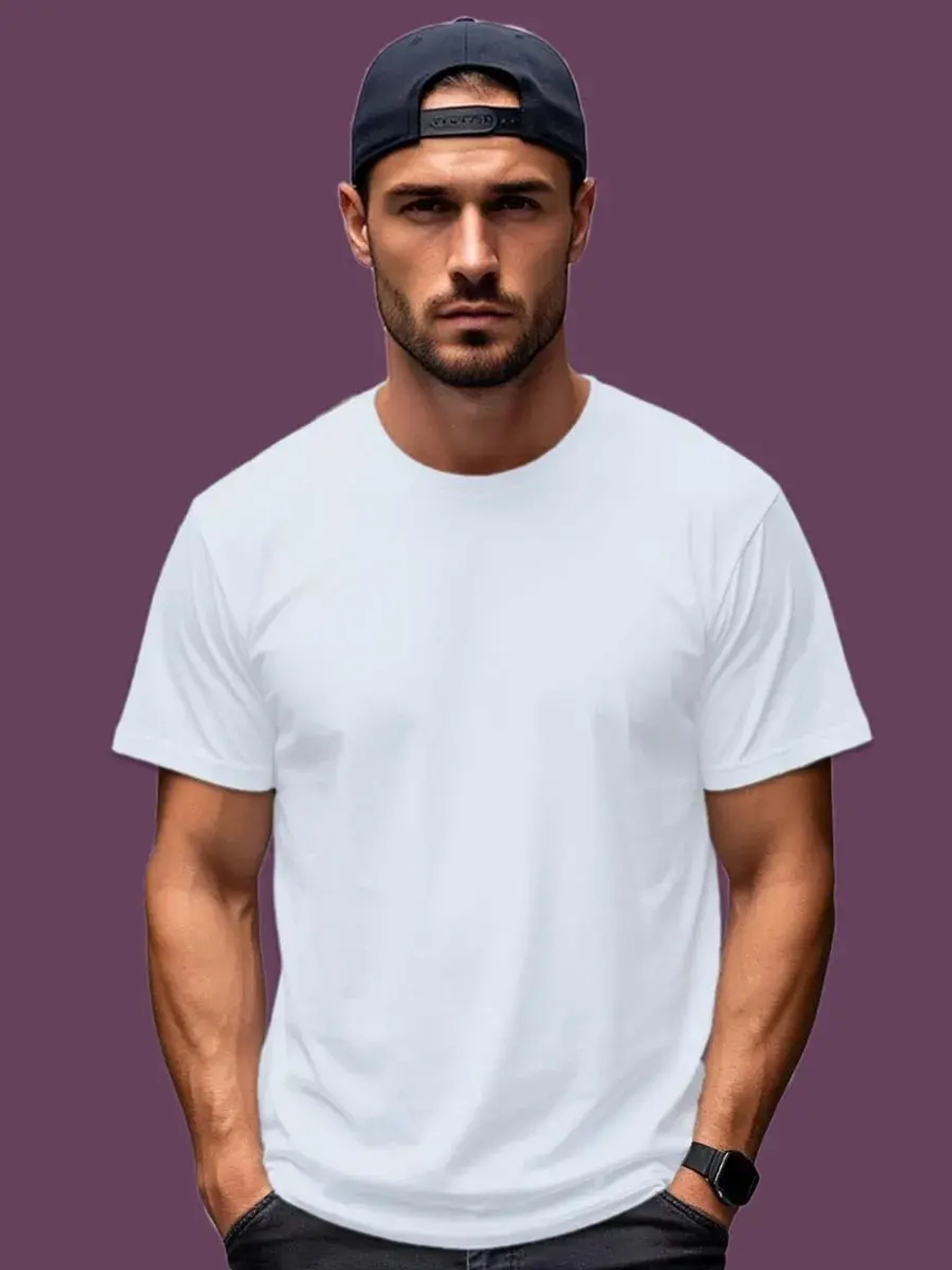 Футболка Взрослая.Премиум однотонная.1 шт