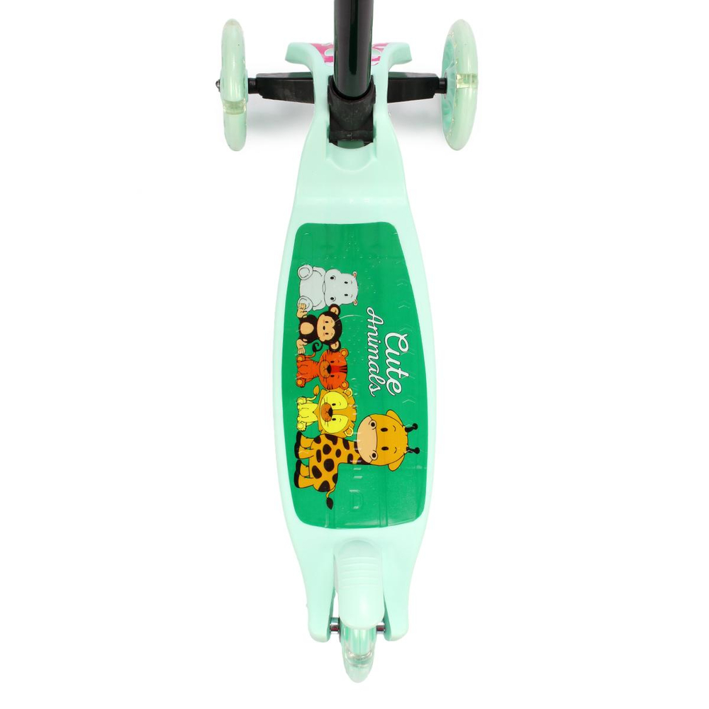 Кикборд эконом самокат детский 3 х колесный, со светом