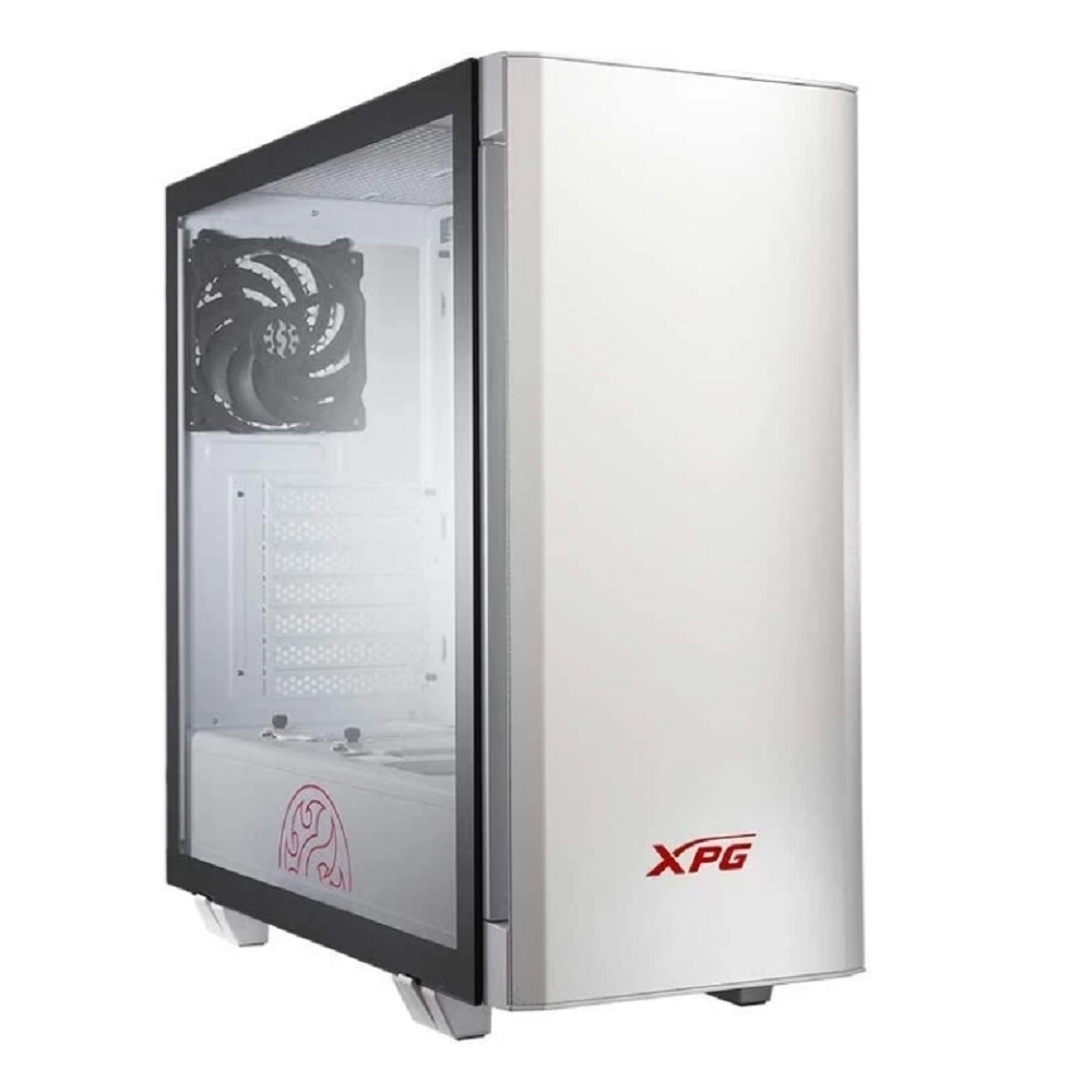 Корпус для компьютера XPG INVADER WHITE (INVADER-WHCWW) (Midi-Tower, белый, TG, 120mm fan*2)