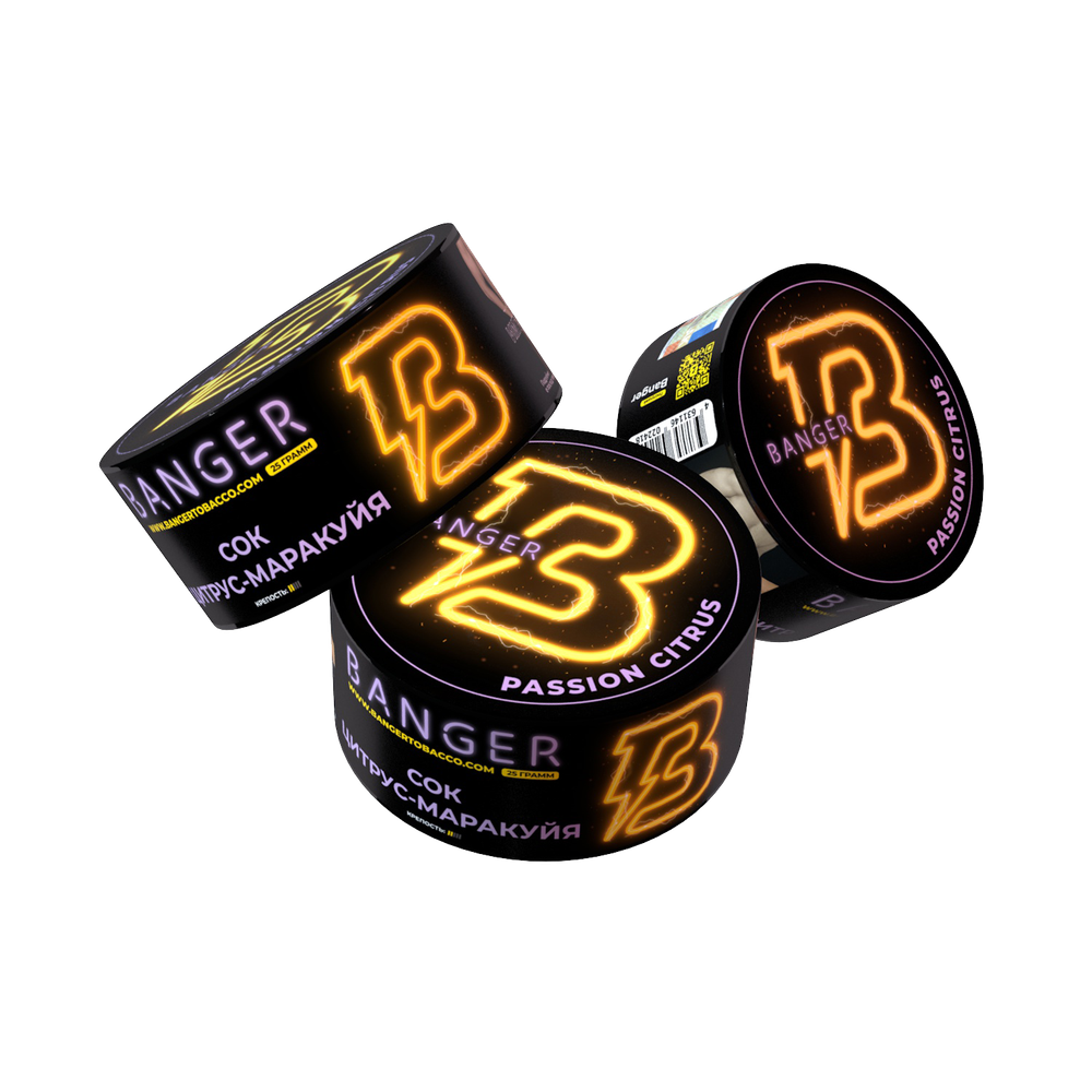 М. Табак для кальяна Banger  Passion Citrus (Сок цитрус-маракуйя) 25 гр.