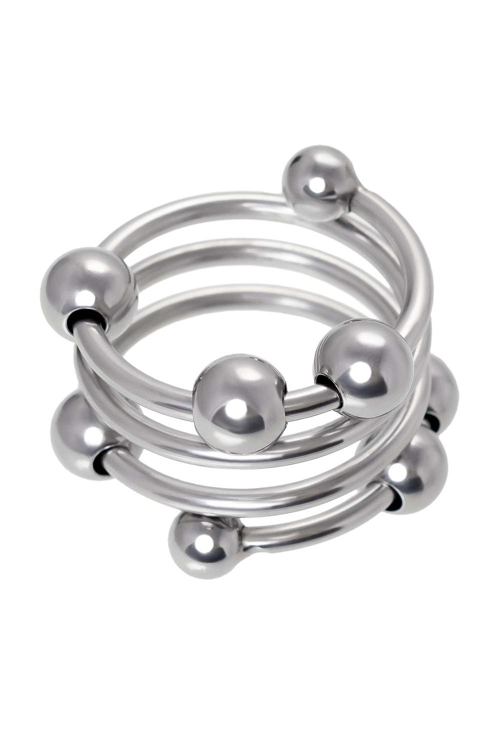 Кольцо под головку пениса Toyfa серебристое 3,5 см