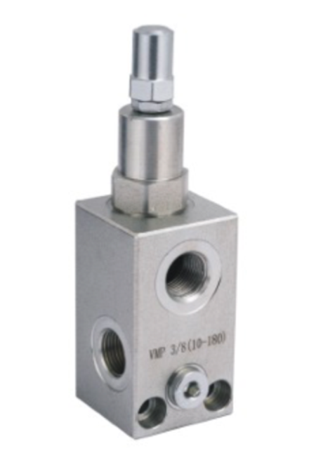 VMP-G3/8-250 - Предохранительный клапан трубный тройником G3/8, 50-250 бар