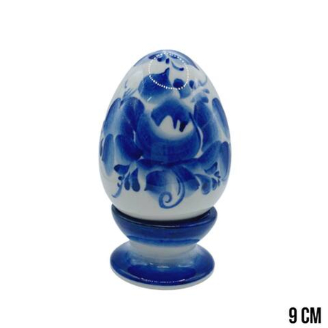 Сувенир Яйцо пасхальное на подставке гжель