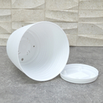 Горшок цветочный Saffron 1,5л с поддоном (белый)