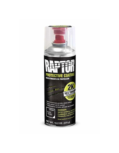 Покрытие защитное повышенной прочноcти RAPTOR черное, аэрозоль 2K U-POL 400 мл (375 г)