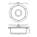 Прожектор для фонтана c ВР 38 мм AquaViva LED (9led 9W 12V AC/DC) RGB IP68