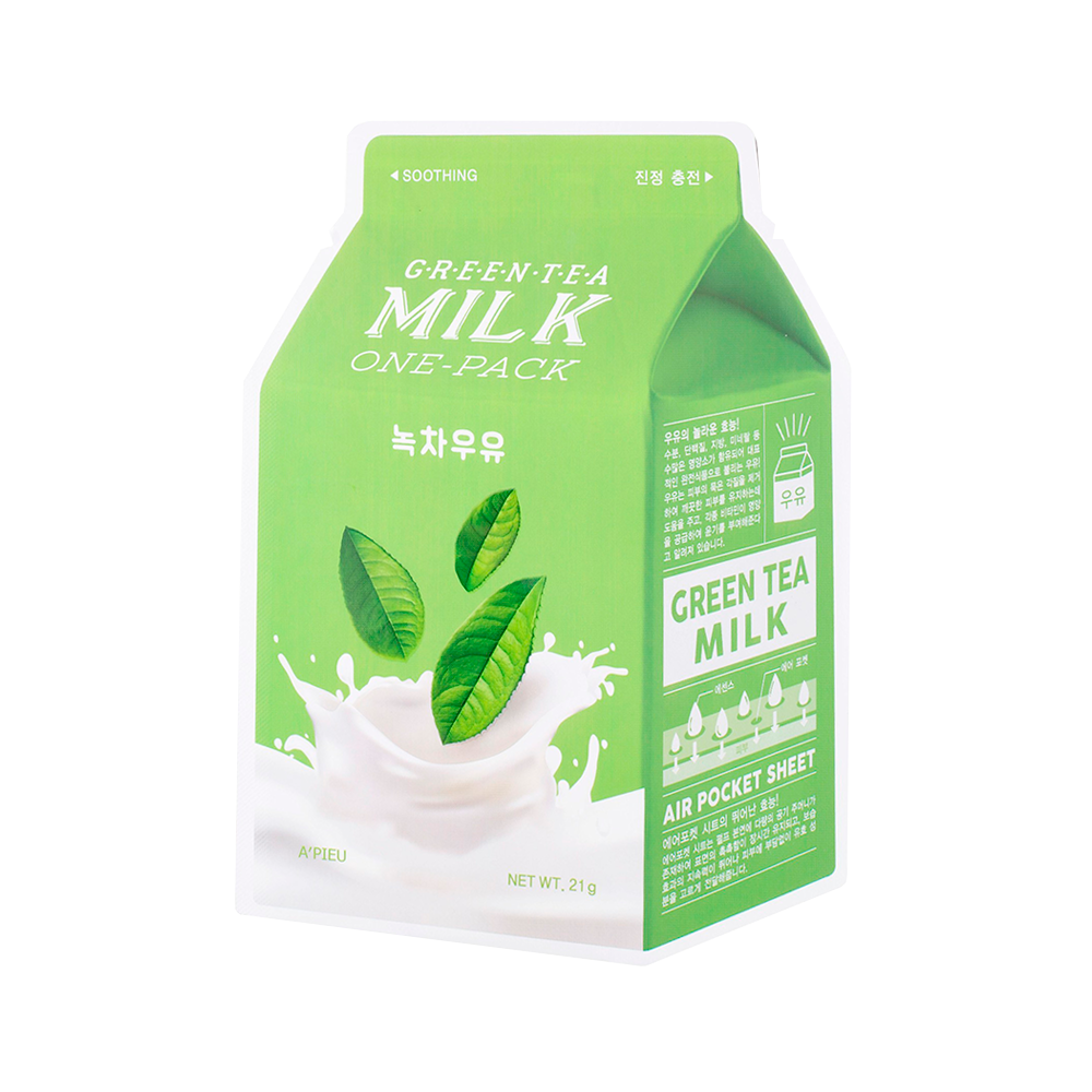 Молочная тканевая маска с экстрактом зеленого чая A&#39;PIEU Green Tea Milk One-Pack