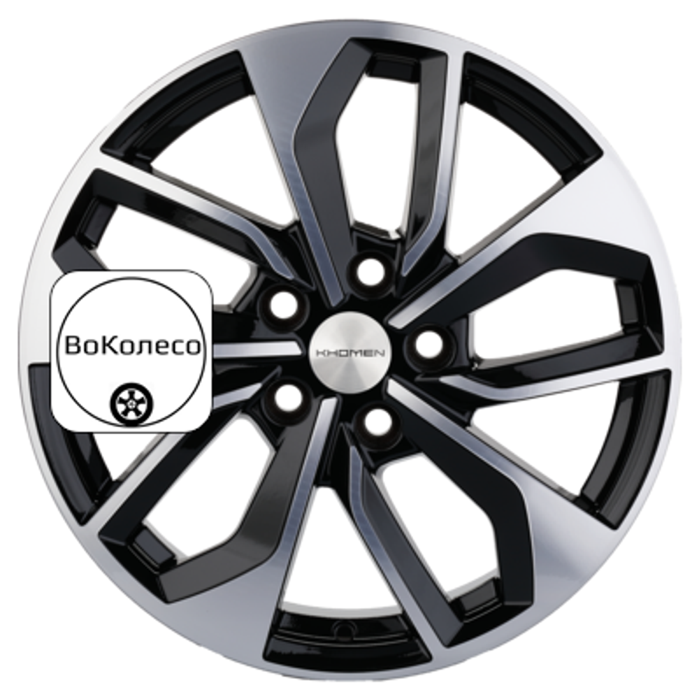 7x17/5x112 ET43 D57,1 KHW1703 (Kodiaq/Tiguan) Black-FP Khomen Wheels