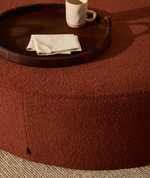 Kaeli Пуф для ног со съемным чехлом из терракотового букле Ø 90