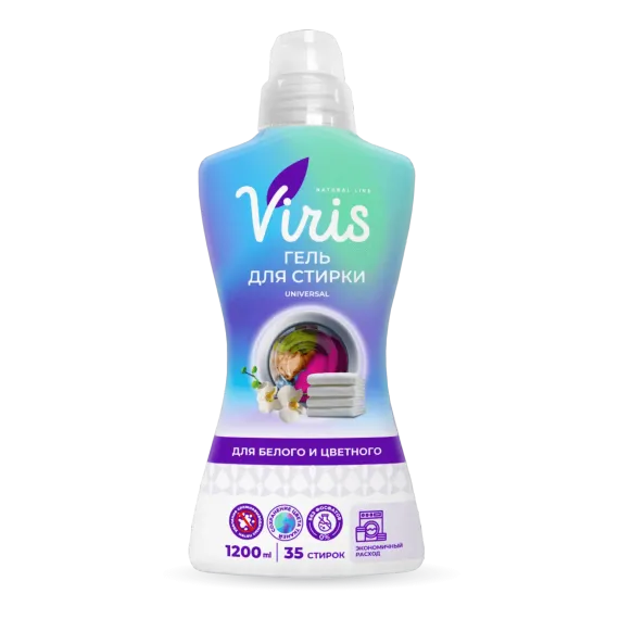 Гель для стирки Viris Отстирывает сильные загрязнения при низких температурах Аромат Свежести