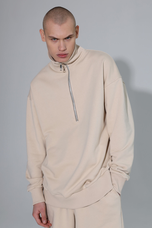 Брюки широкие из футера б/н мужские, оливковый