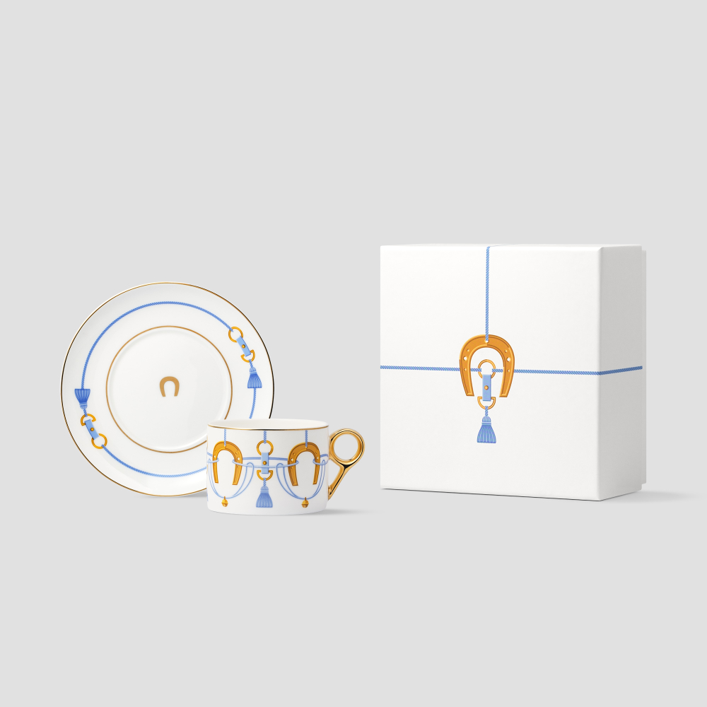 Чайная пара Farforite «На счастье» 250 мл в подарочной коробке