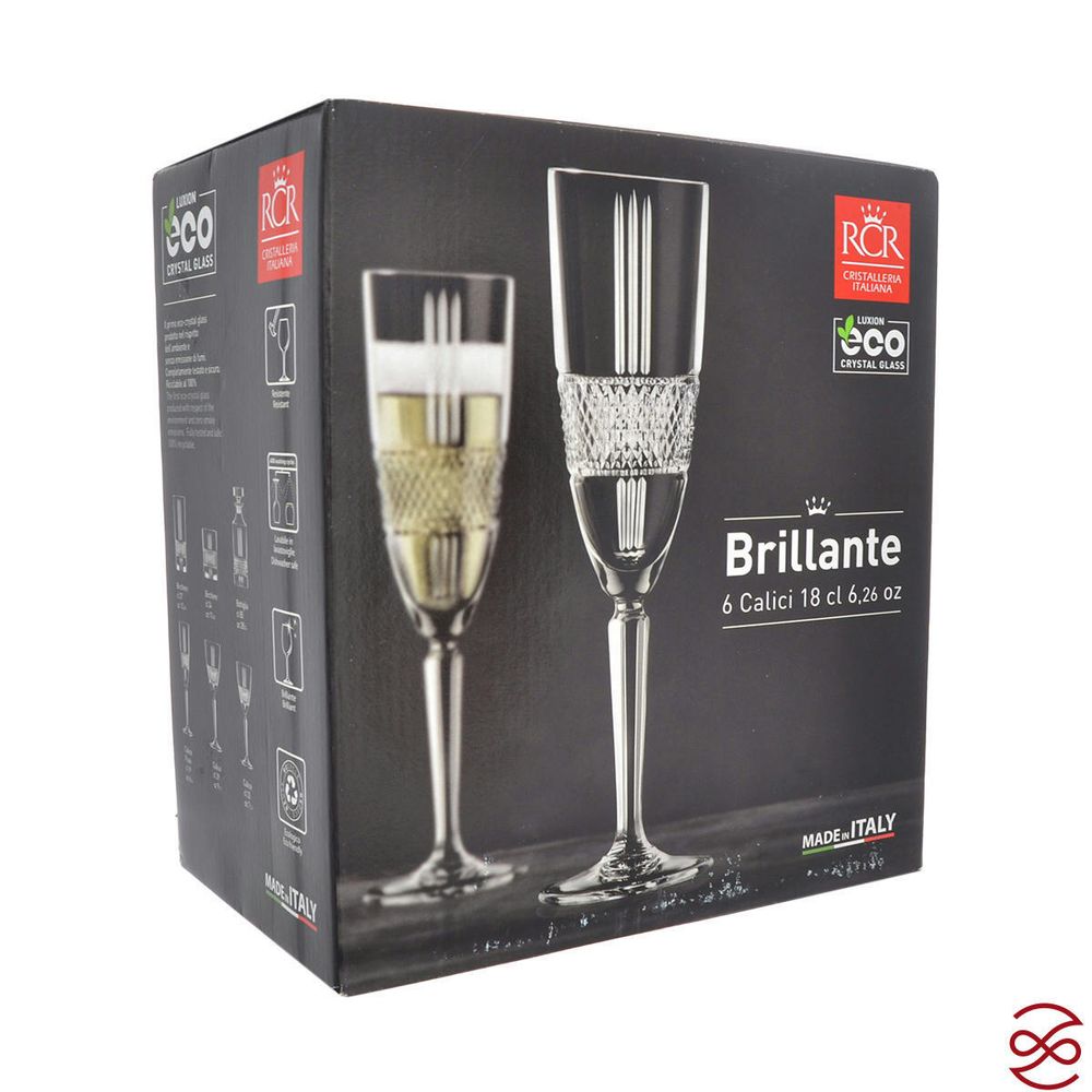 Набор фужеров Brillante Gold 190мл (6 шт)