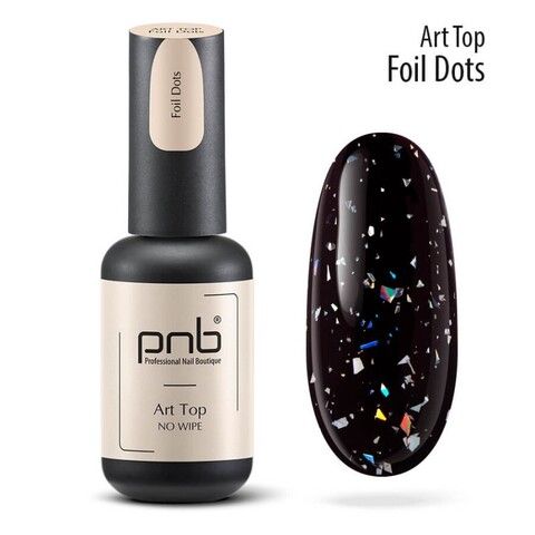 Art Top PNB Foil Dots No Wipe 8 ml/Топ с множеством фольгированных частичек 8 мл