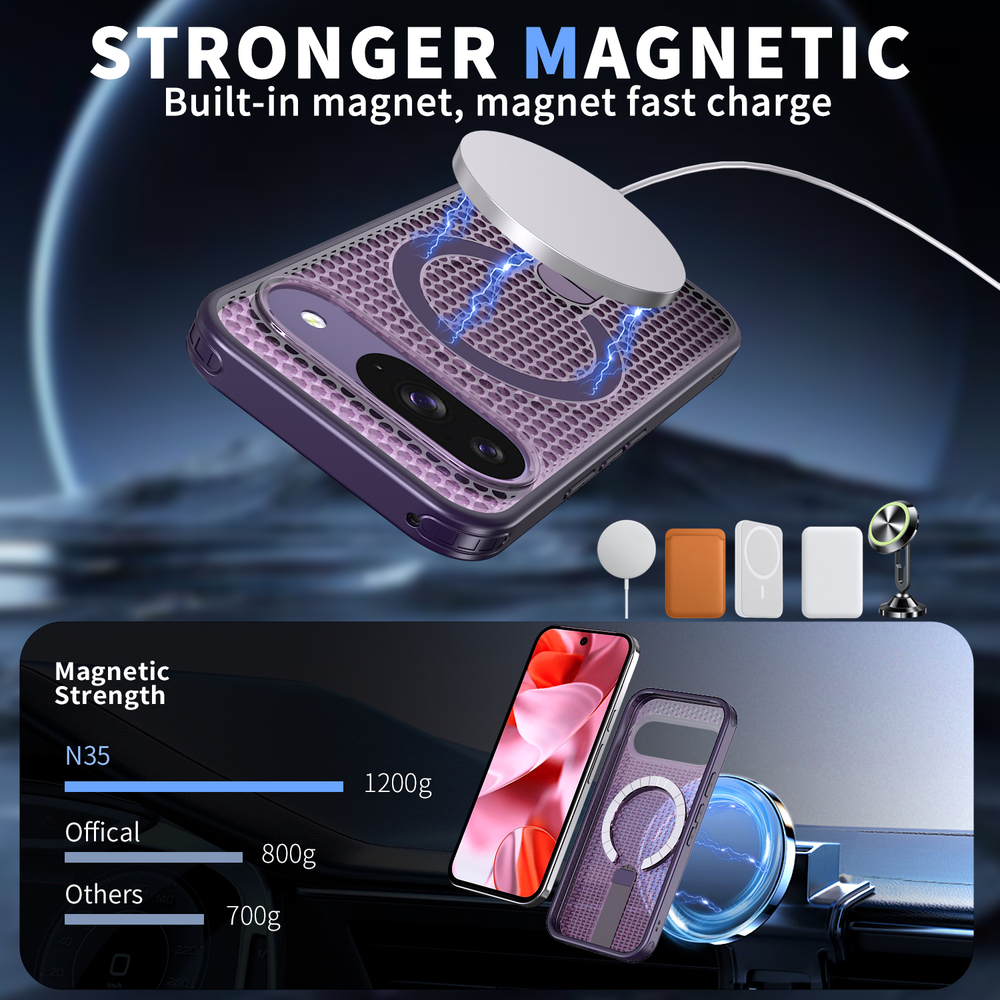 Прозрачный чехол Mesh Pro Magnetic Case для Google Pixel 9 / Pixel 9 Pro