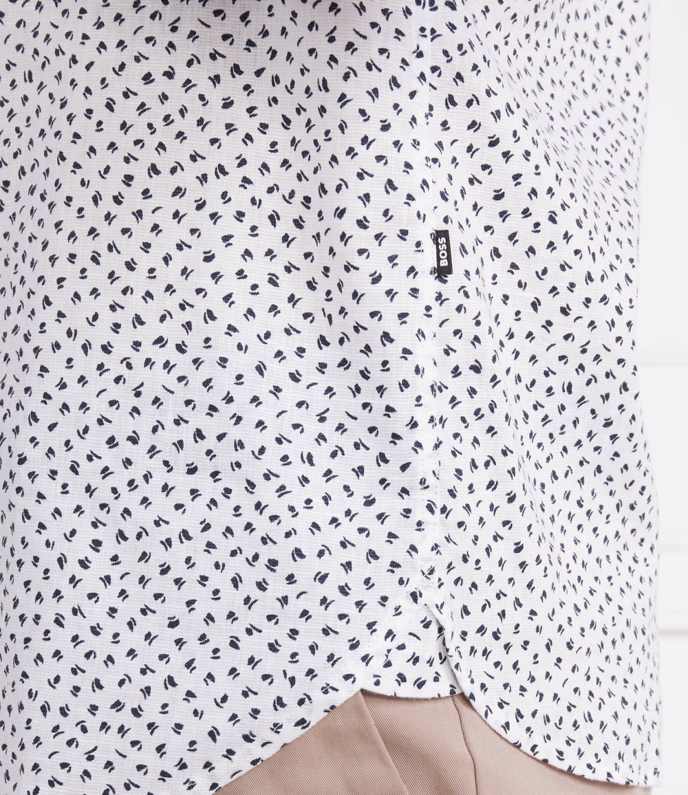 льняная рубашка roger_f BOSS BLACK - белый(50490368)