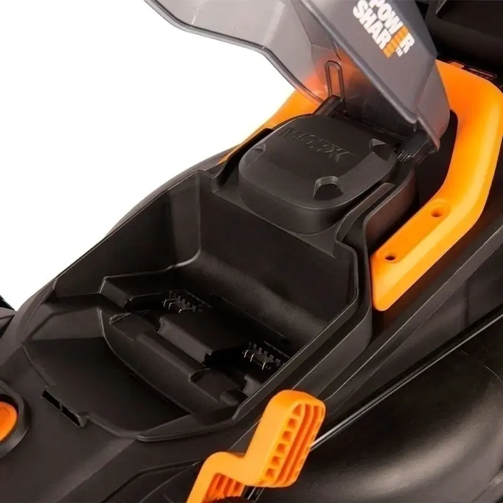 WORX WG779E аккумуляторная газонокосилка (2 x 2.5 Ач, ЗУ)