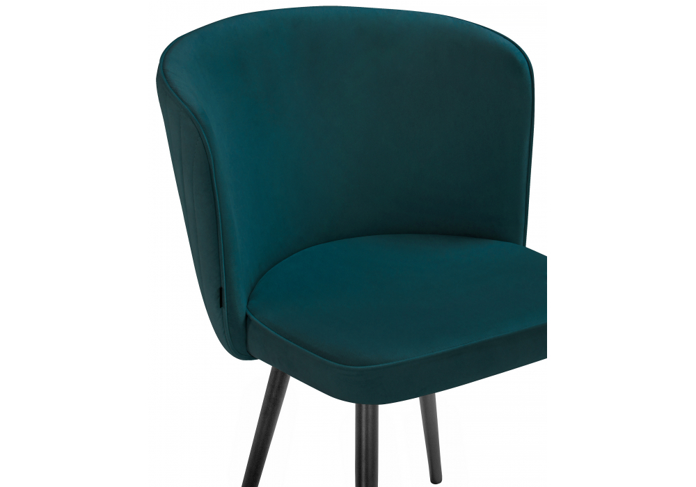 Стул на металлокаркасе Woodville Фрибур velutto 20, черный, ножки черные