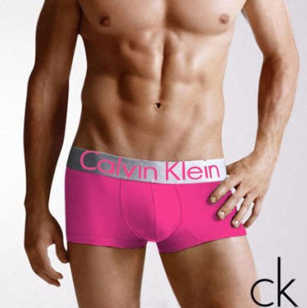 Мужские трусы боксеры Calvin Klein Boxer Steel Pink