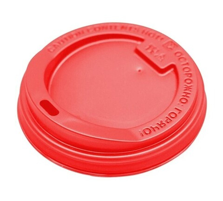 Крышка ПС с боковым отверстием d=80мм красная