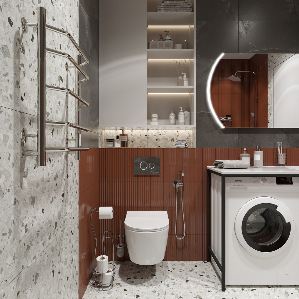 Стойка DIWO Смоленск П16070 для туалета, напольная, хром