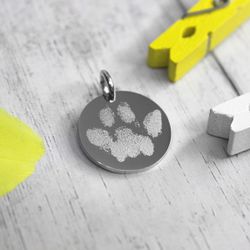 Кулон подвеска с отпечатком лапки на заказ
