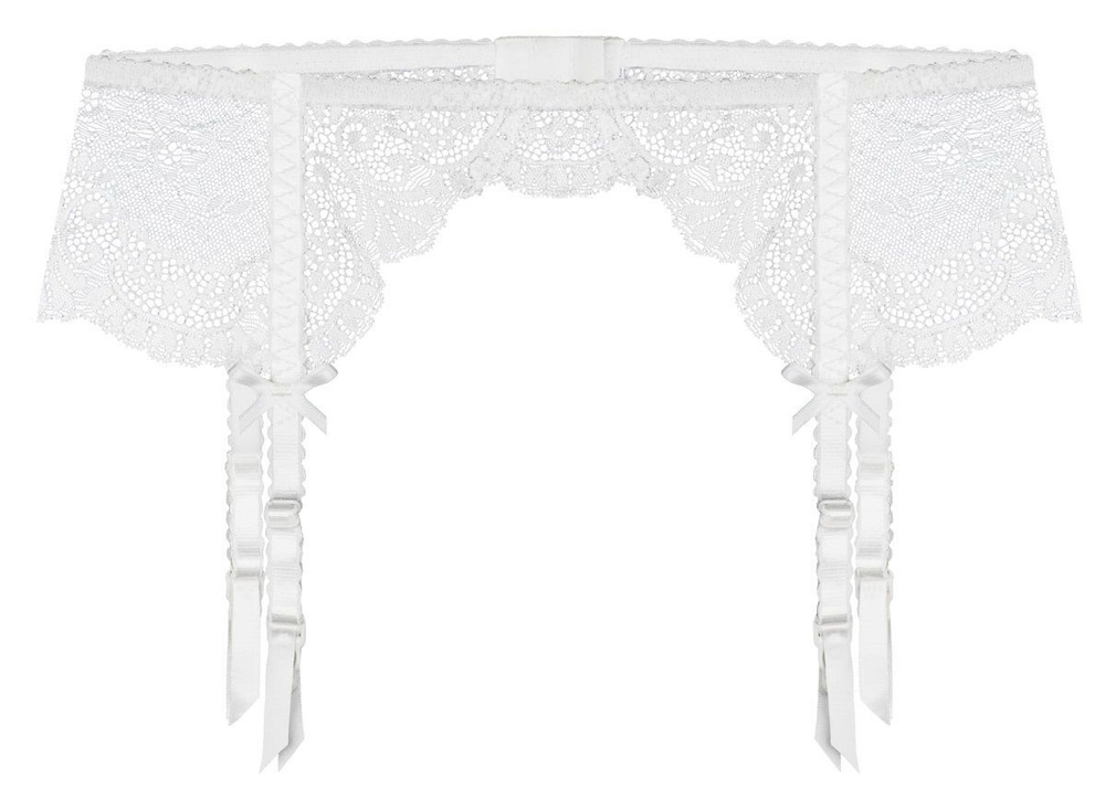 Кружевной пояс Freesia с пажами для чулок (Размер: M) (Цвет: белый)