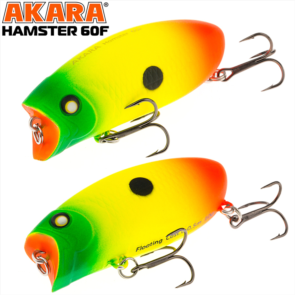 Воблер Akara Hamster 60F 60 мм 10 гр. A21