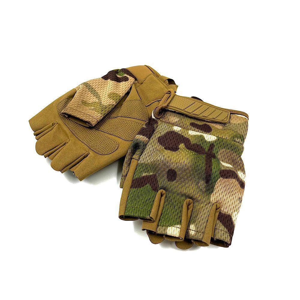 Перчатки airsoft мультикам беспалые