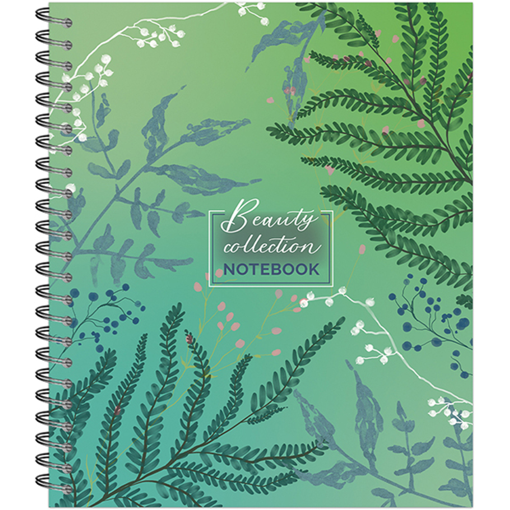 НОВИНКА! Тетрадь общая 96 листов на металлическом гребне "Нежные паттерны"