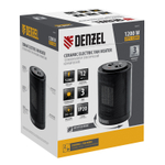 Тепловентилятор керамический DTFC-1200S, вращение, 3 реж., вент., нагрев 600/1200 Вт Denzel