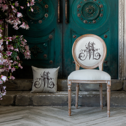 Арт-подушка Объект мечты Монограмма буквы M